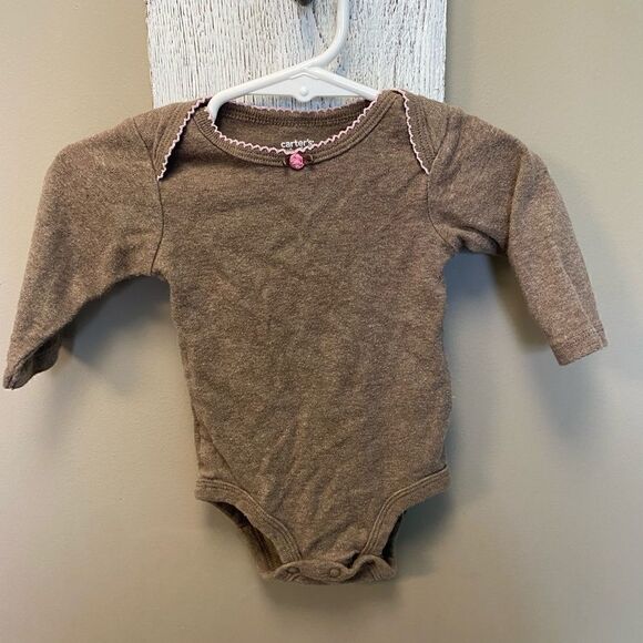 (5) Piece Bundle Carter’s Girls 3 Month Long Sleeve Onesies - Picture 1 of 10